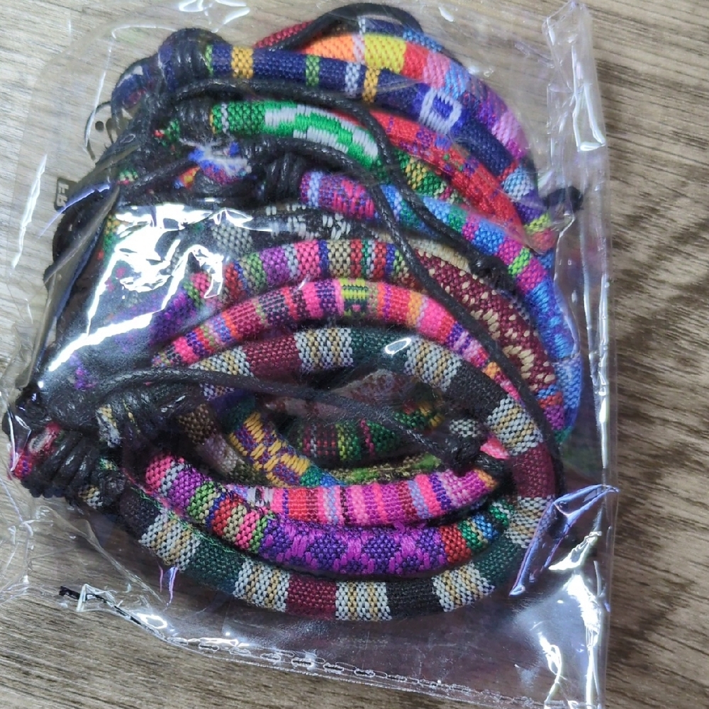 Colorful Woven Bracelets Set
